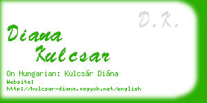 diana kulcsar business card