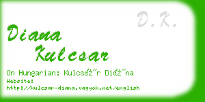 diana kulcsar business card